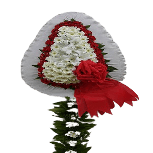 BEYAZ KIRMIZI KUTLAMA ÇELENK